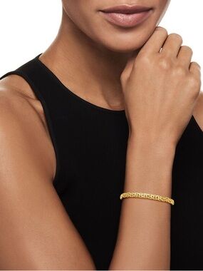 BRAND NEW from Bloomingdale's 18k  gold over silver Byzantine style  Bracelet